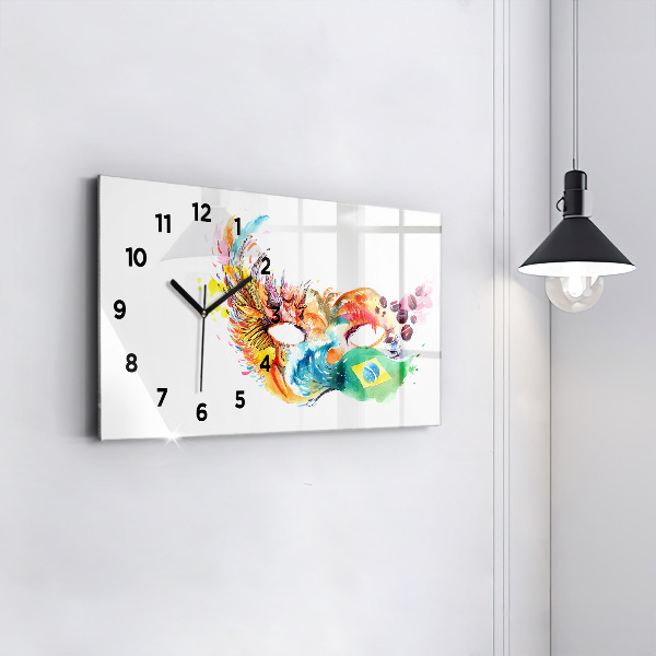 Zegar ścienny poziomy Kultura - flaga Brazylii