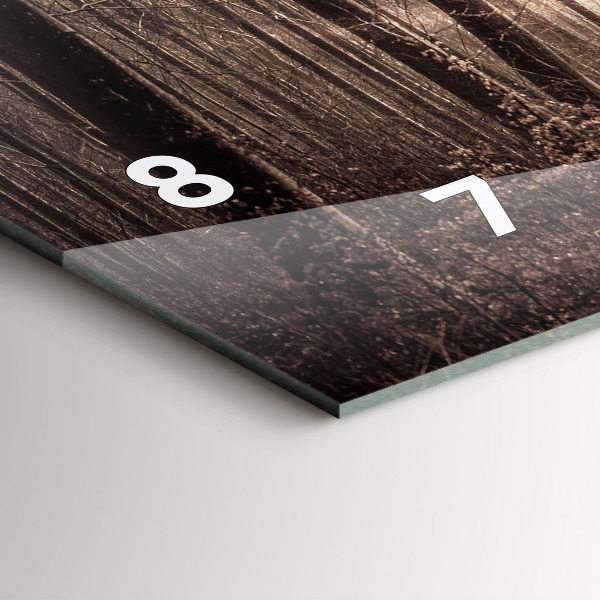 Zegar ścienny poziomy Ścieżka leśna w sepii