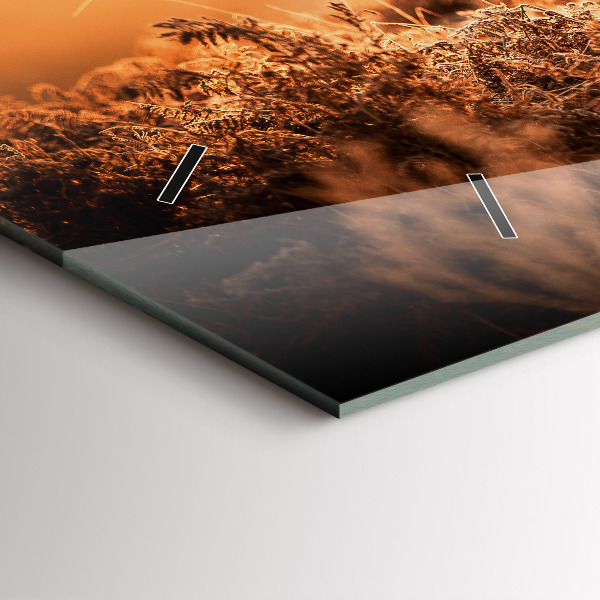 Zegar ścienny poziomy Jeleń o wschodzie słońca