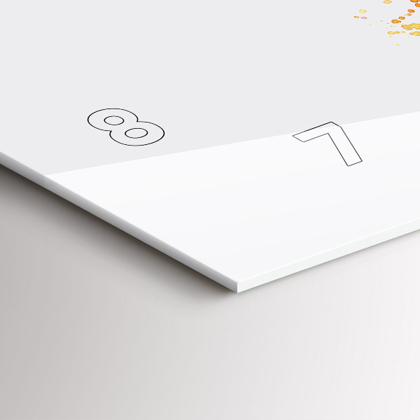 Zegar ścienny poziomy Malowany rower