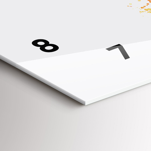 Zegar ścienny poziomy Malowany rower