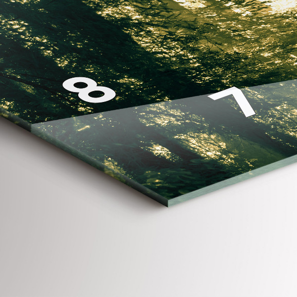 Zegar ścienny poziomy Promienie słoneczne Las