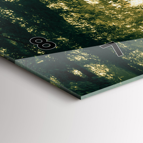 Zegar ścienny poziomy Promienie słoneczne Las