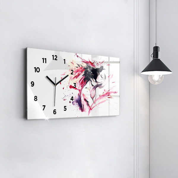 Zegar ścienny poziomy Abstrakcja kochanków