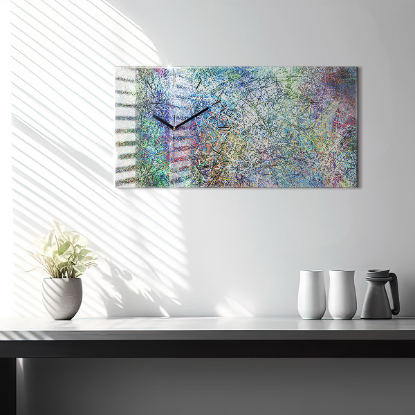 Zegar ścienny poziomy Abstrakcja - Emocje