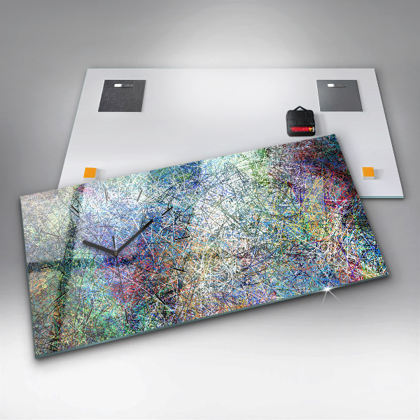 Zegar ścienny poziomy Abstrakcja - Emocje