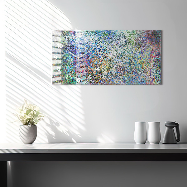 Zegar ścienny poziomy Abstrakcja - Emocje