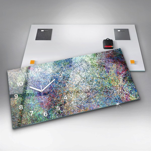 Zegar ścienny poziomy Abstrakcja - Emocje