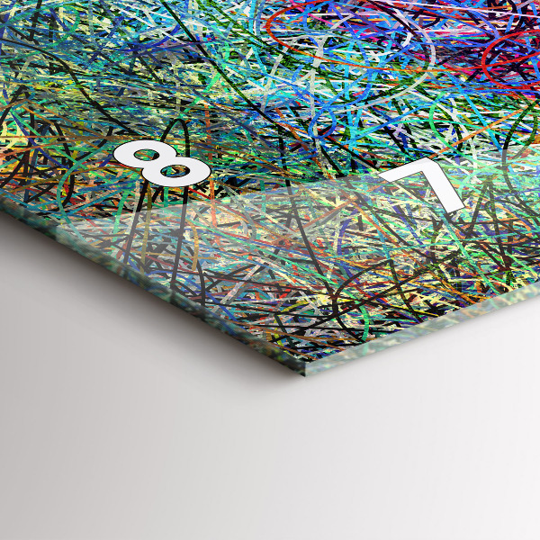 Zegar ścienny poziomy Abstrakcja - Emocje