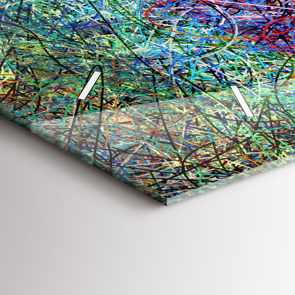 Zegar ścienny poziomy Abstrakcja - Emocje