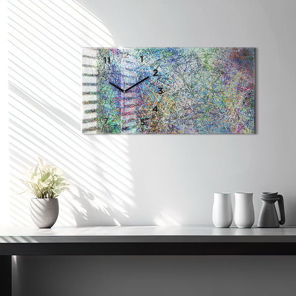 Zegar ścienny poziomy Abstrakcja - Emocje