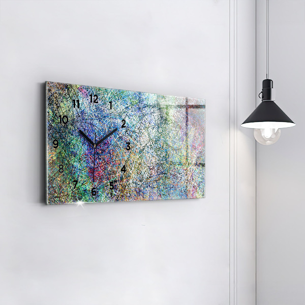 Zegar ścienny poziomy Abstrakcja - Emocje
