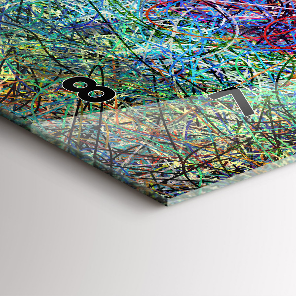 Zegar ścienny poziomy Abstrakcja - Emocje