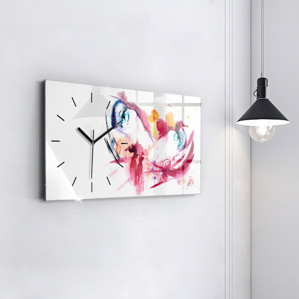 Zegar ścienny poziomy Romantyczna para