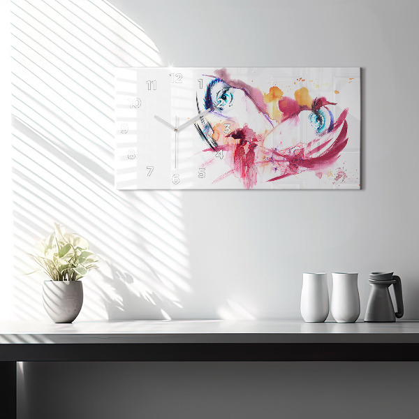 Zegar ścienny poziomy Romantyczna para