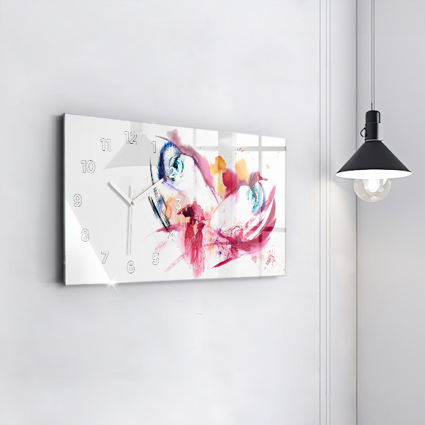 Zegar ścienny poziomy Romantyczna para