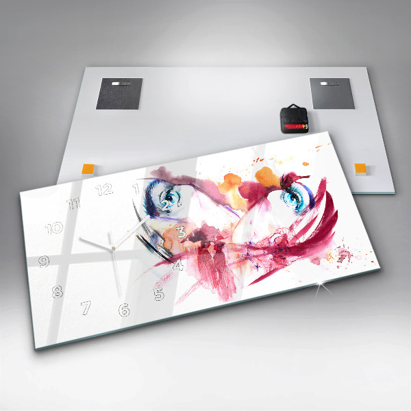 Zegar ścienny poziomy Romantyczna para