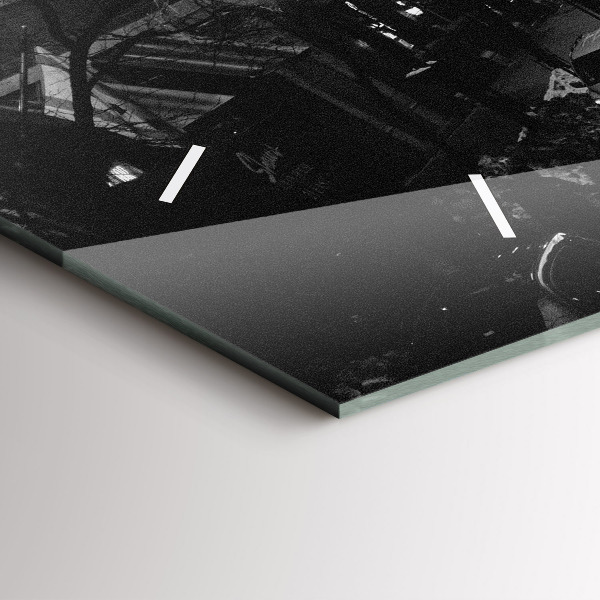 Zegar ścienny poziomy Ulice miasta Chicago