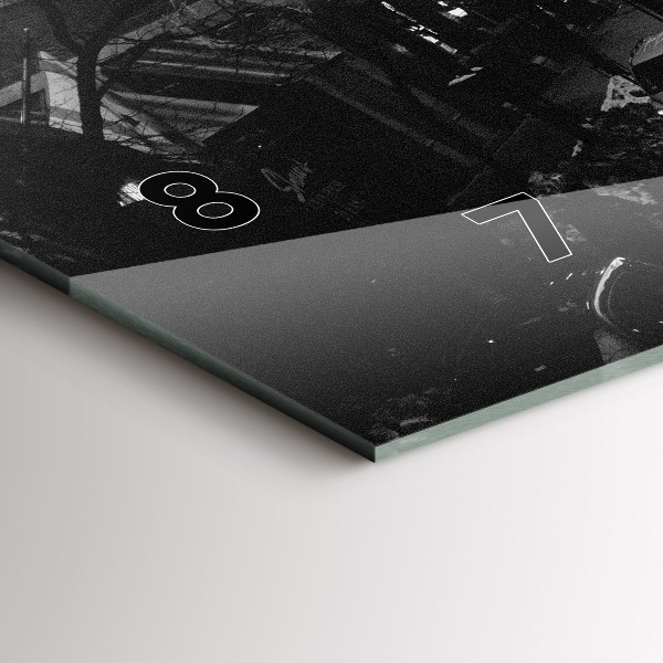 Zegar ścienny poziomy Ulice miasta Chicago