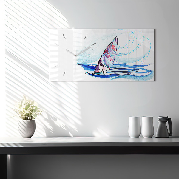 Zegar ścienny poziomy Deska surfingowa