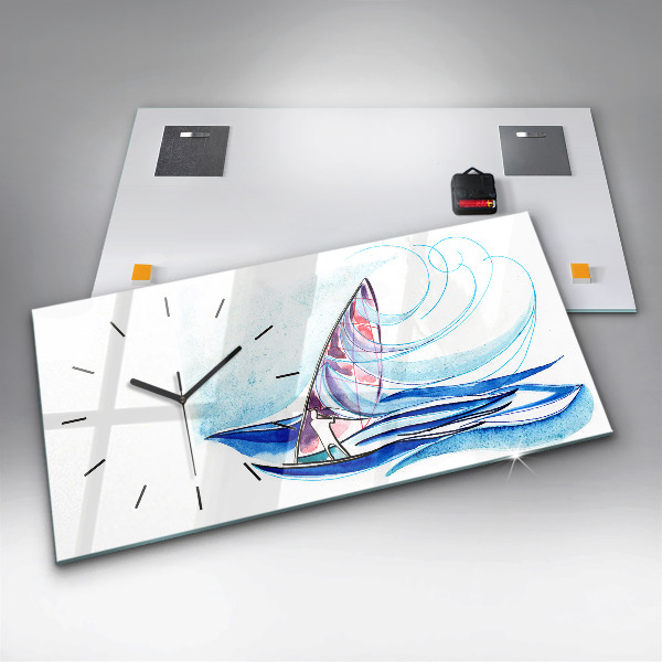 Zegar ścienny poziomy Deska surfingowa