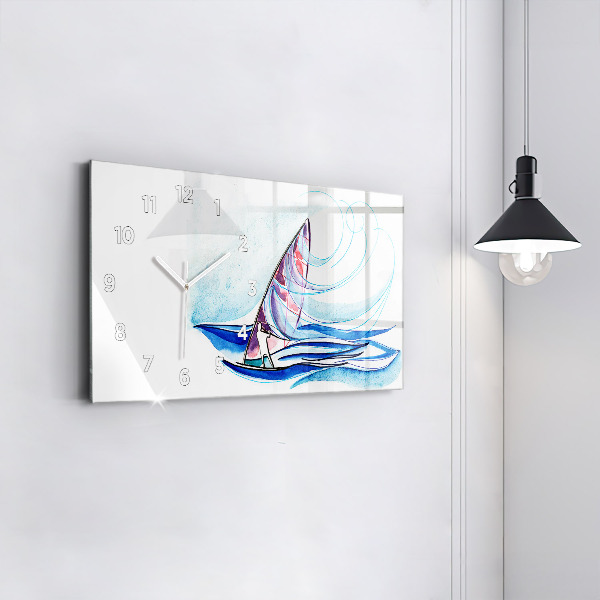 Zegar ścienny poziomy Deska surfingowa