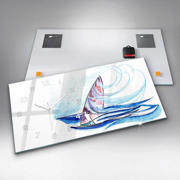 Zegar ścienny poziomy Deska surfingowa