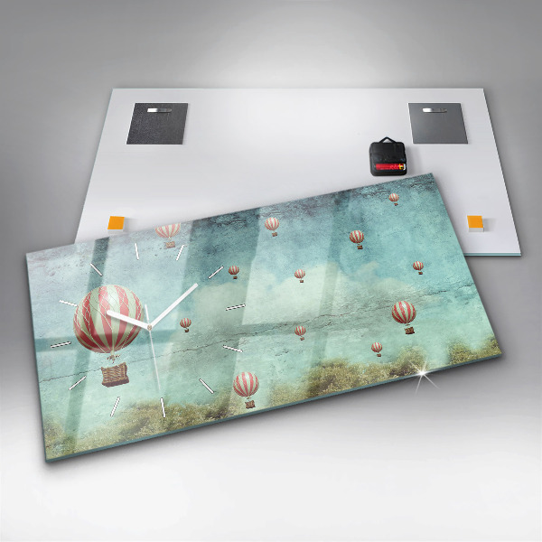 Zegar ścienny poziomy Balony