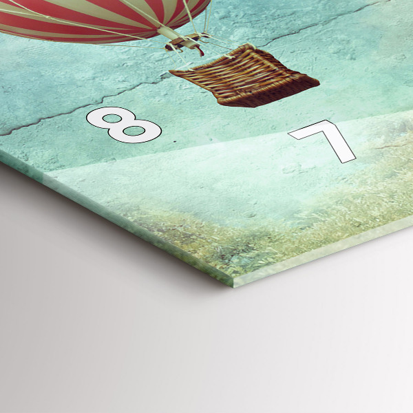 Zegar ścienny poziomy Balony