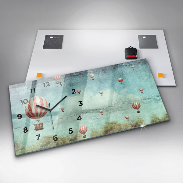 Zegar ścienny poziomy Balony