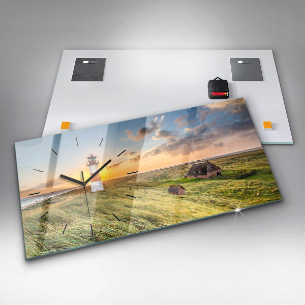 Zegar ścienny poziomy Latarnia morska