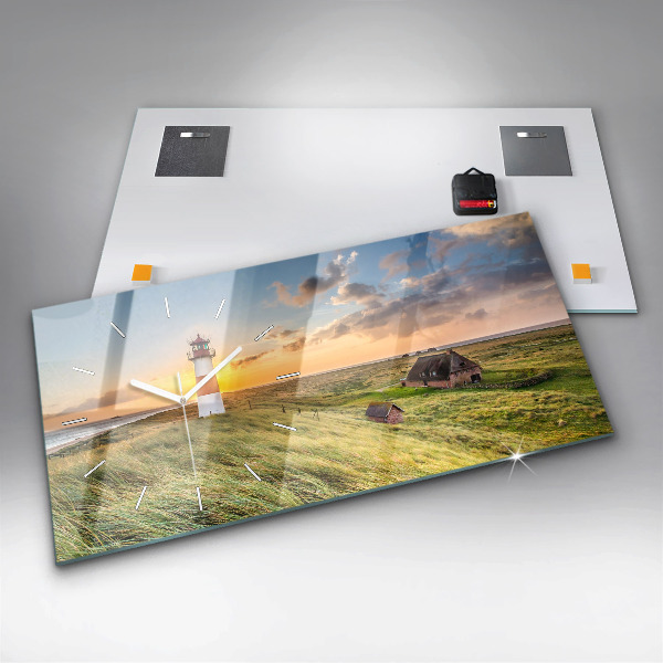 Zegar ścienny poziomy Latarnia morska