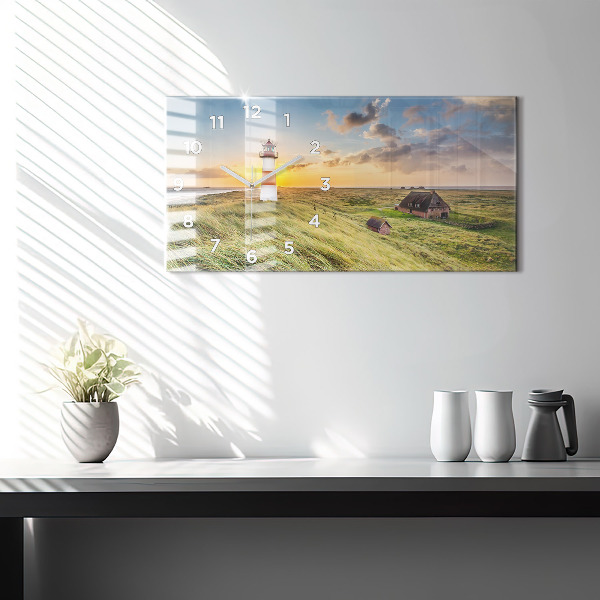 Zegar ścienny poziomy Latarnia morska