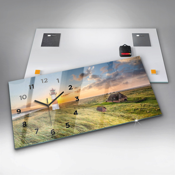 Zegar ścienny poziomy Latarnia morska