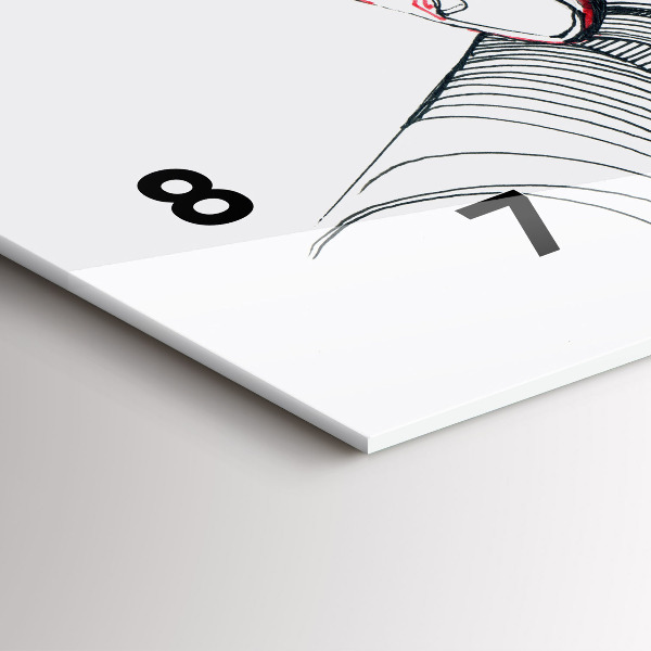 Zegar ścienny poziomy Trzymające się Ręce