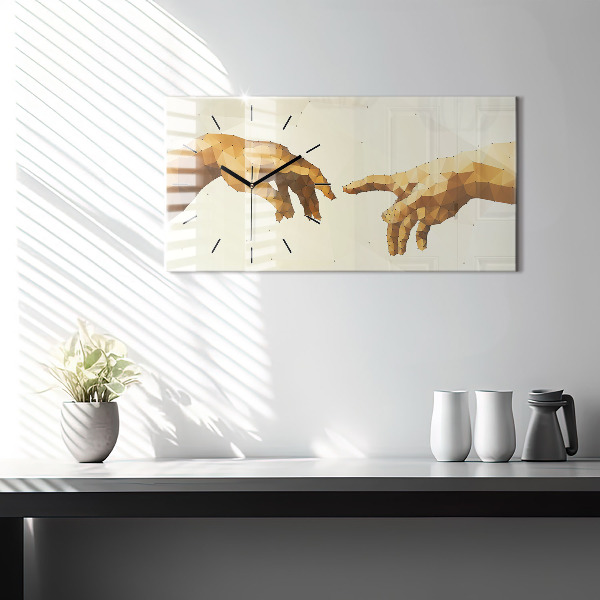 Zegar ścienny poziomy Stworzenie Adama