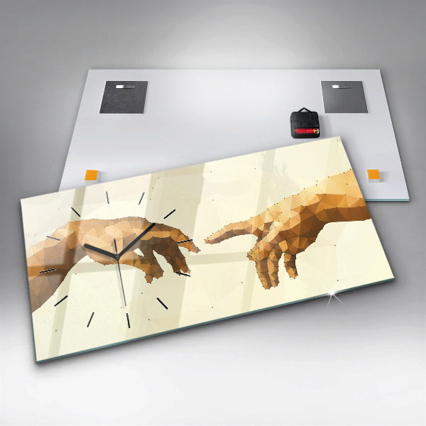 Zegar ścienny poziomy Stworzenie Adama