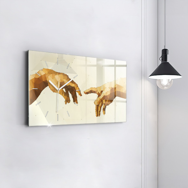 Zegar ścienny poziomy Stworzenie Adama