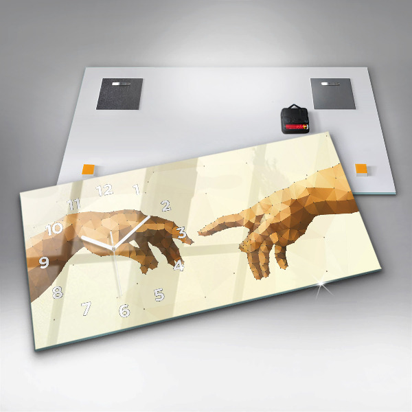 Zegar ścienny poziomy Stworzenie Adama