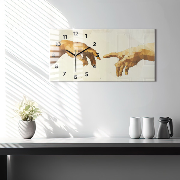 Zegar ścienny poziomy Stworzenie Adama