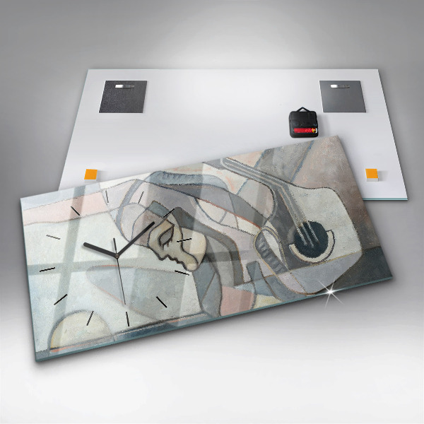 Zegar ścienny poziomy Malarstwo abstrakcyjne