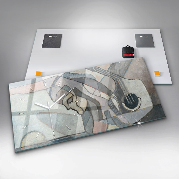 Zegar ścienny poziomy Malarstwo abstrakcyjne