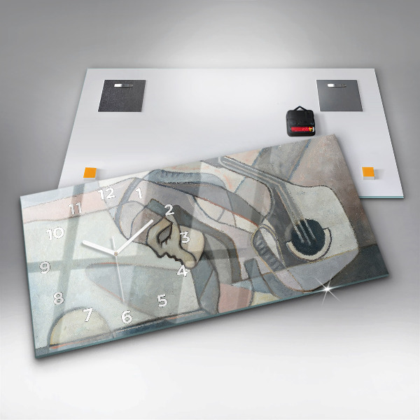 Zegar ścienny poziomy Malarstwo abstrakcyjne