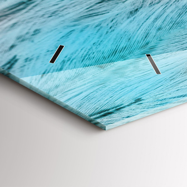 Zegar ścienny poziomy Kolorowe pióra