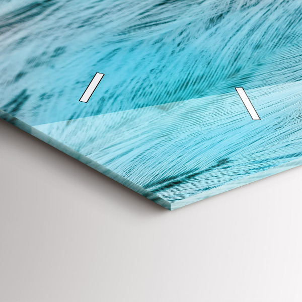 Zegar ścienny poziomy Kolorowe pióra