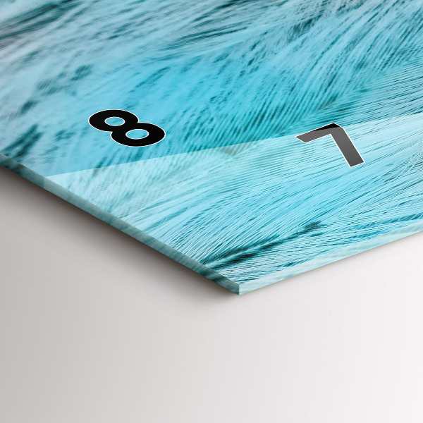 Zegar ścienny poziomy Kolorowe pióra