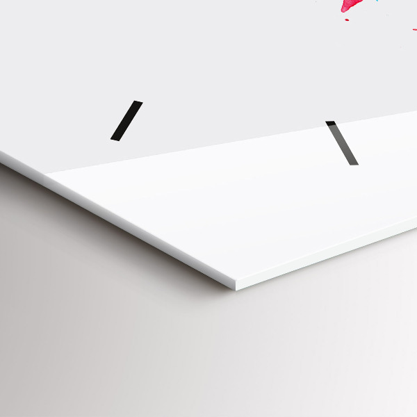 Zegar ścienny poziomy Kolorowa czerwona papuga