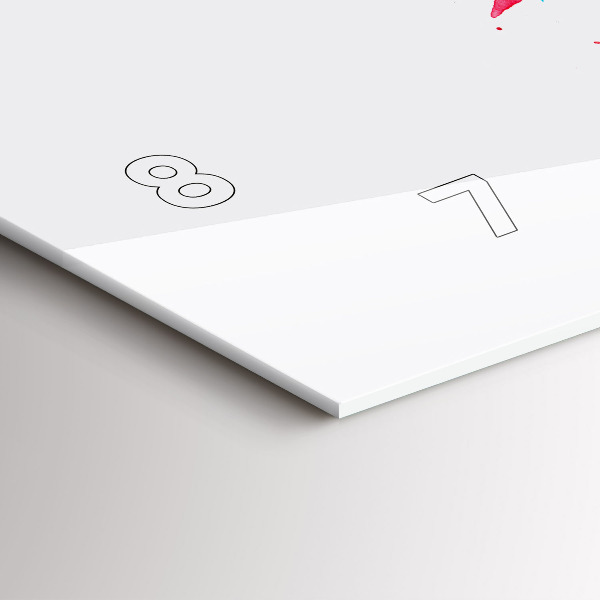 Zegar ścienny poziomy Kolorowa czerwona papuga