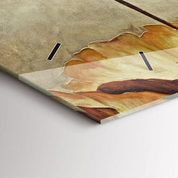 Zegar ścienny poziomy Malowane maki