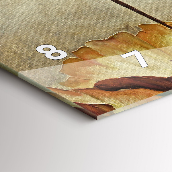 Zegar ścienny poziomy Malowane maki